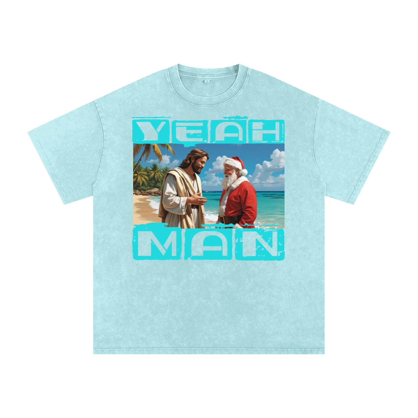 Snow Washed Oversized Cotton T-Shirt